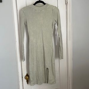 Light green body con womens dress